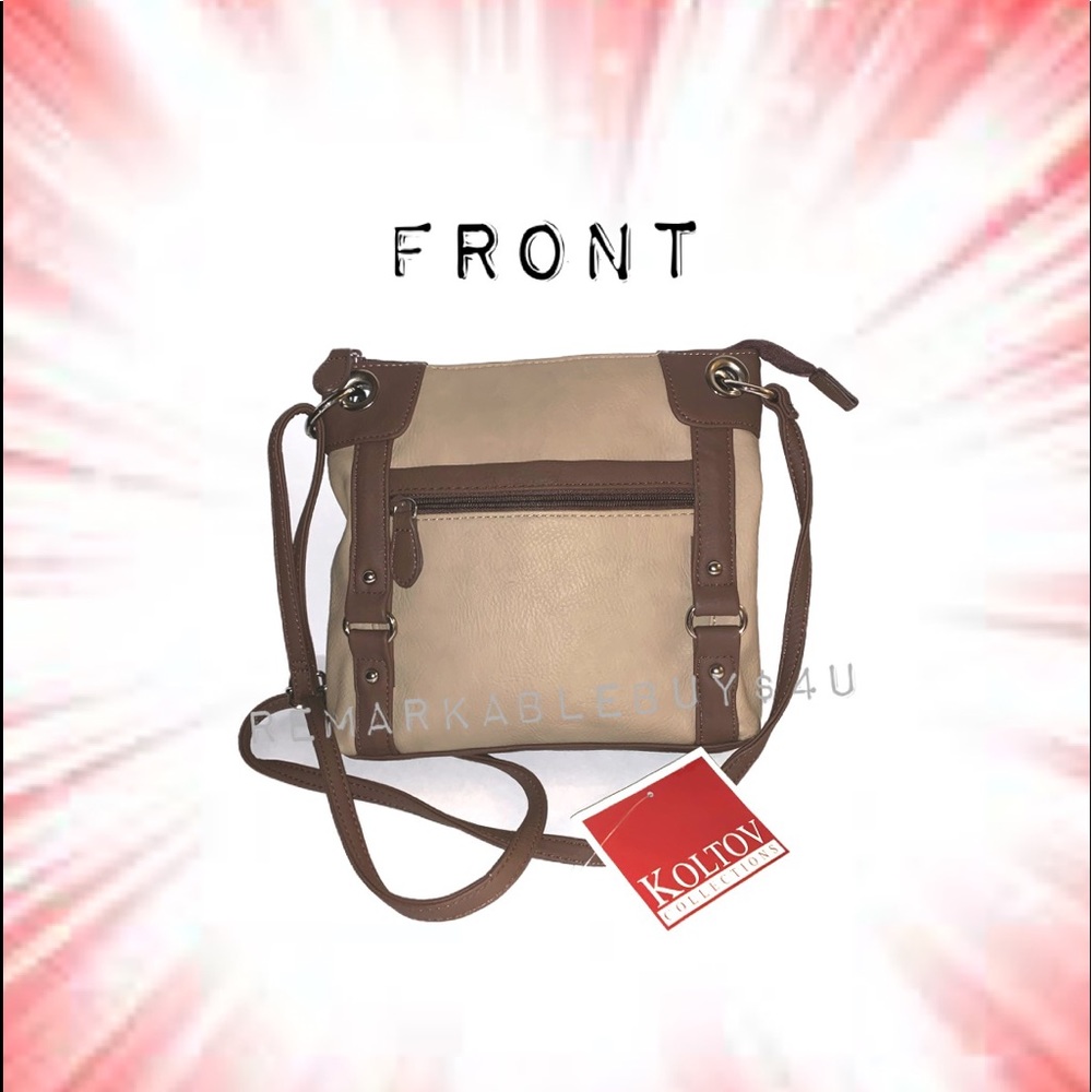 Koltov Tan Crossbody Bag